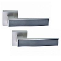 Ручки на розеті ORO/ORO Ombra (15E) MSN/Titanium матовий нікель/титан (вставка)
